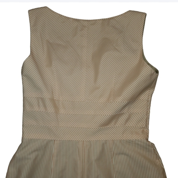 Kay Unger Dress. Size 6  Orange and Ivory. Small Stripe Detailing. - Picture 7 of 9